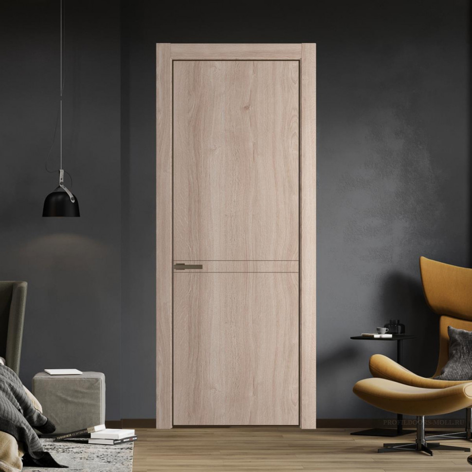 Межкомнатная дверь ProfilDoors 11NA Дуб Сонома профиль Деорэ вставка Глухая