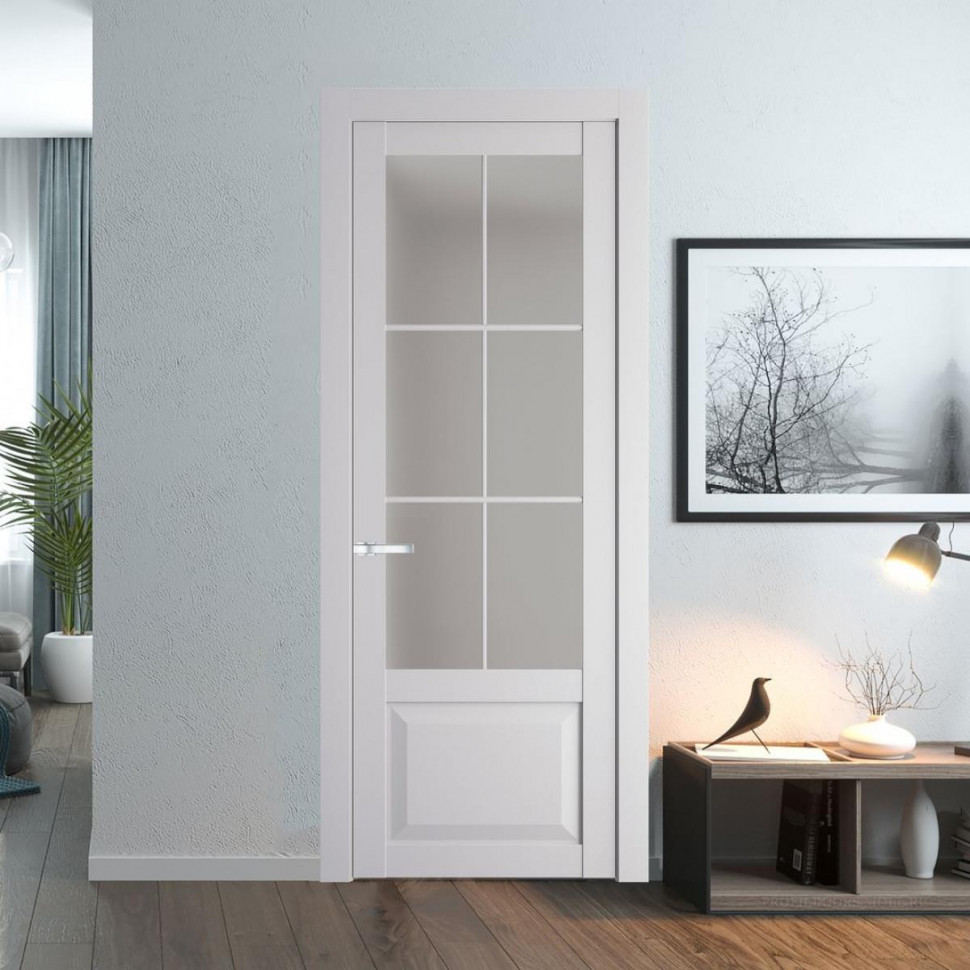 Межкомнатная дверь ProfilDoors 1.2.2 (р.6) PD цвет Крем Вайт вставка Матовое