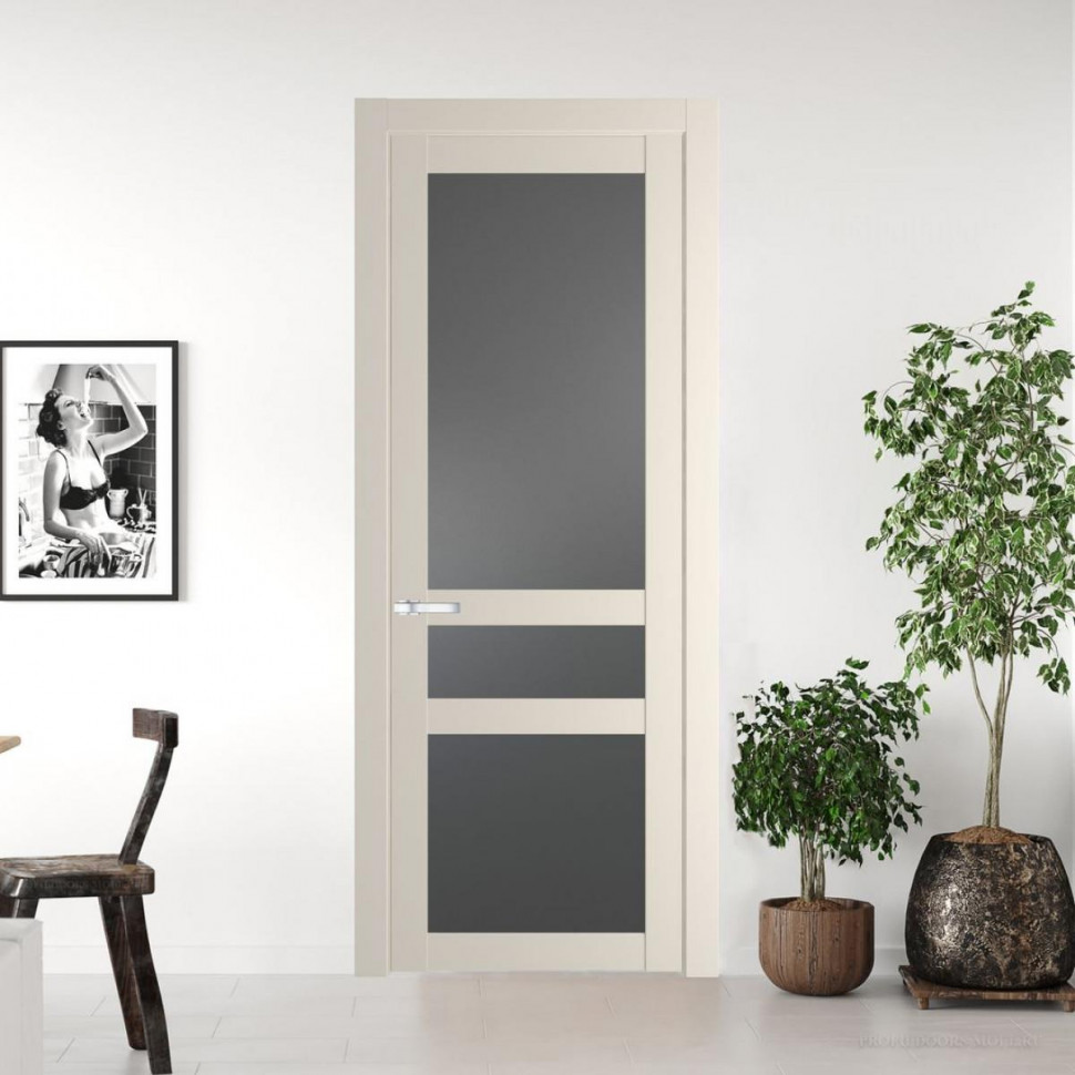 Межкомнатная дверь ProfilDoors 1.5.2 PD цвет Кремовая Магнолия вставка Графит