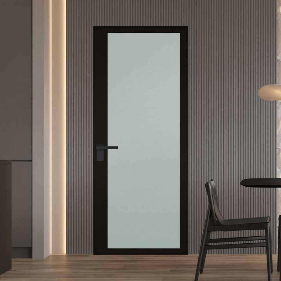 Межкомнатная дверь ProfilDoors 2 AGK цвет Мателюкс черный прокрас кромка Черный матовый
