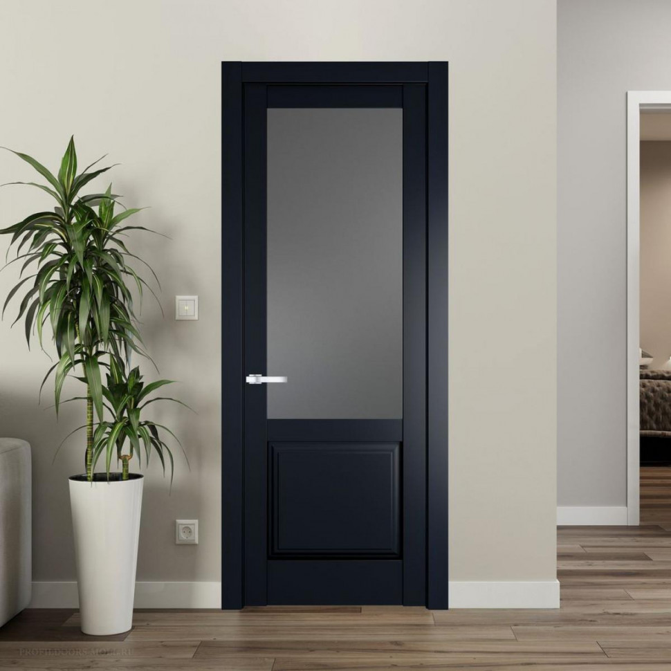 Межкомнатная дверь ProfilDoors 4.2.2 PD цвет Нэви Блу вставка Графит