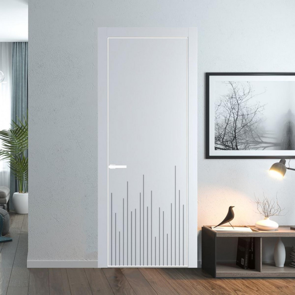 Межкомнатная дверь ProfilDoors 7 PA Вайт с профилем Вайт