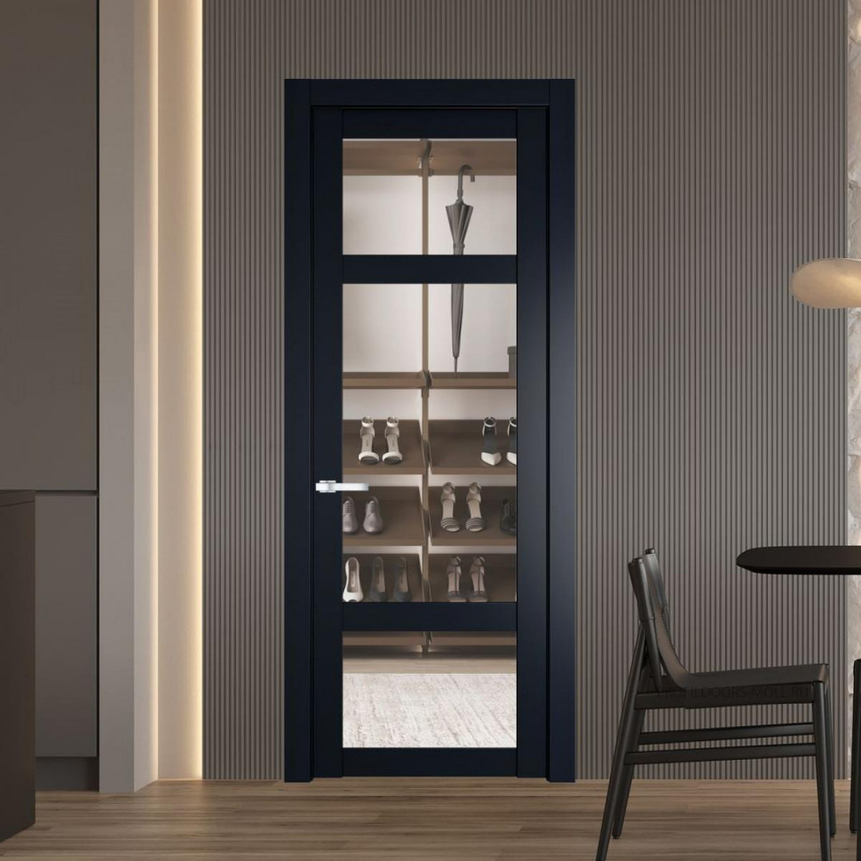 Межкомнатная дверь ProfilDoors 1.3.2 PD цвет Нэви Блу вставка Прозрачное