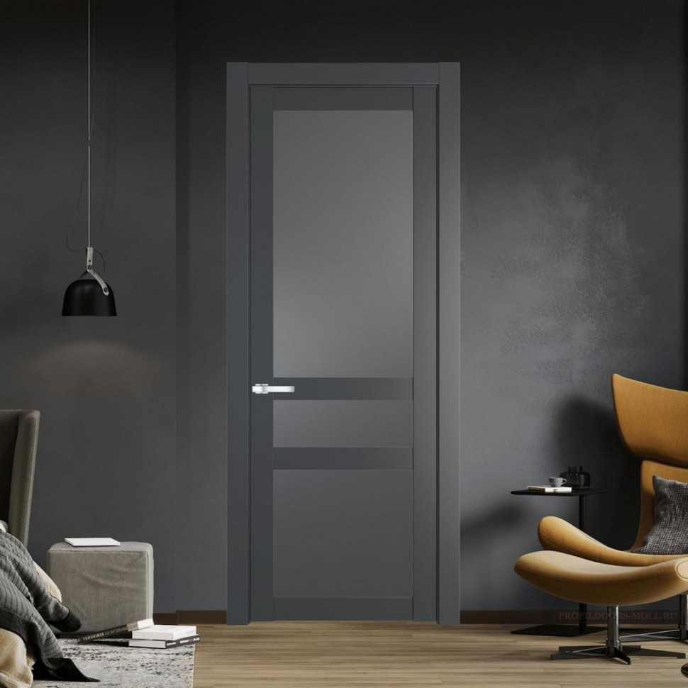 Межкомнатная дверь ProfilDoors 1.5.2 PD цвет Графит вставка Графит