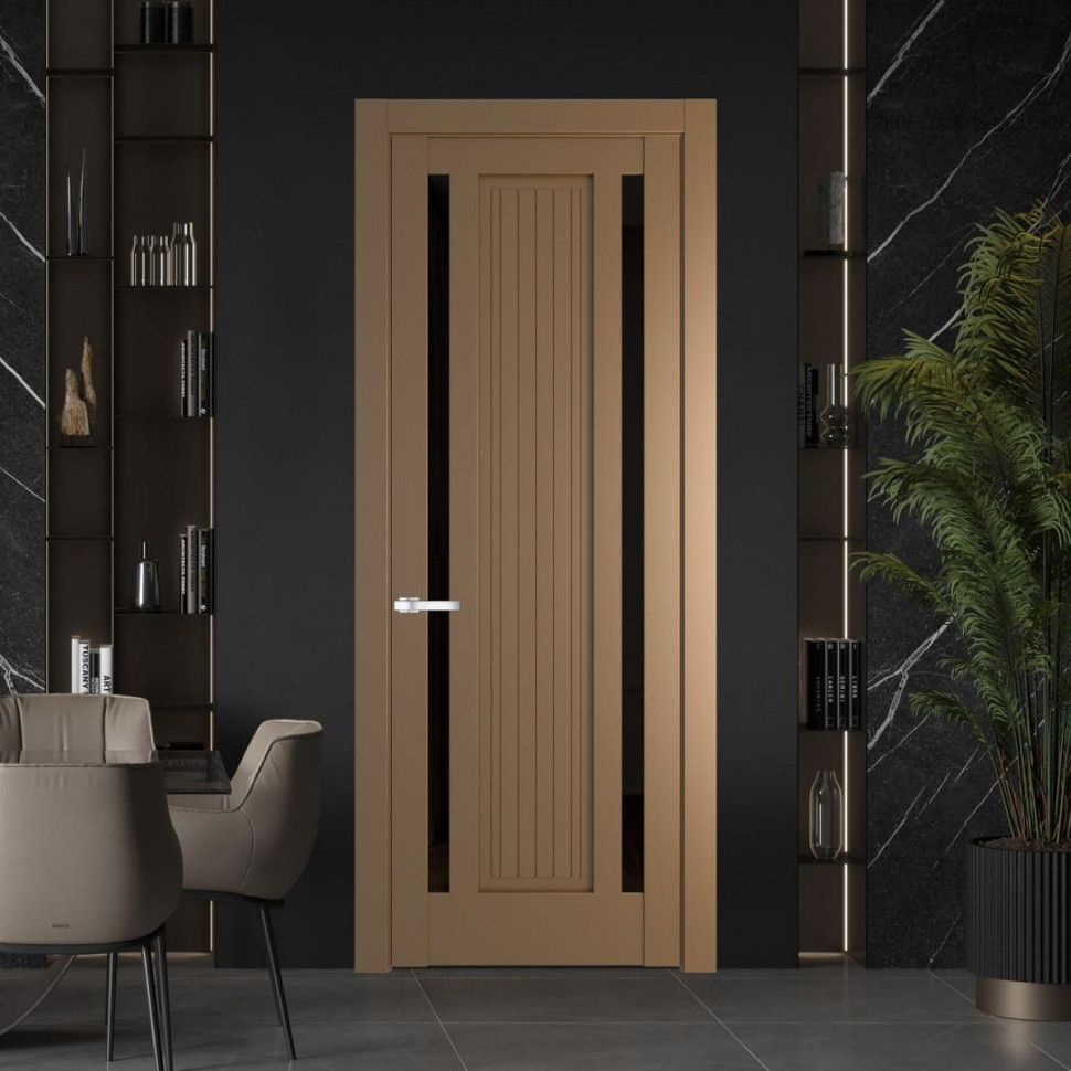 Межкомнатная дверь ProfilDoors 3.5.1PM Перламутр золото Черное тонированное