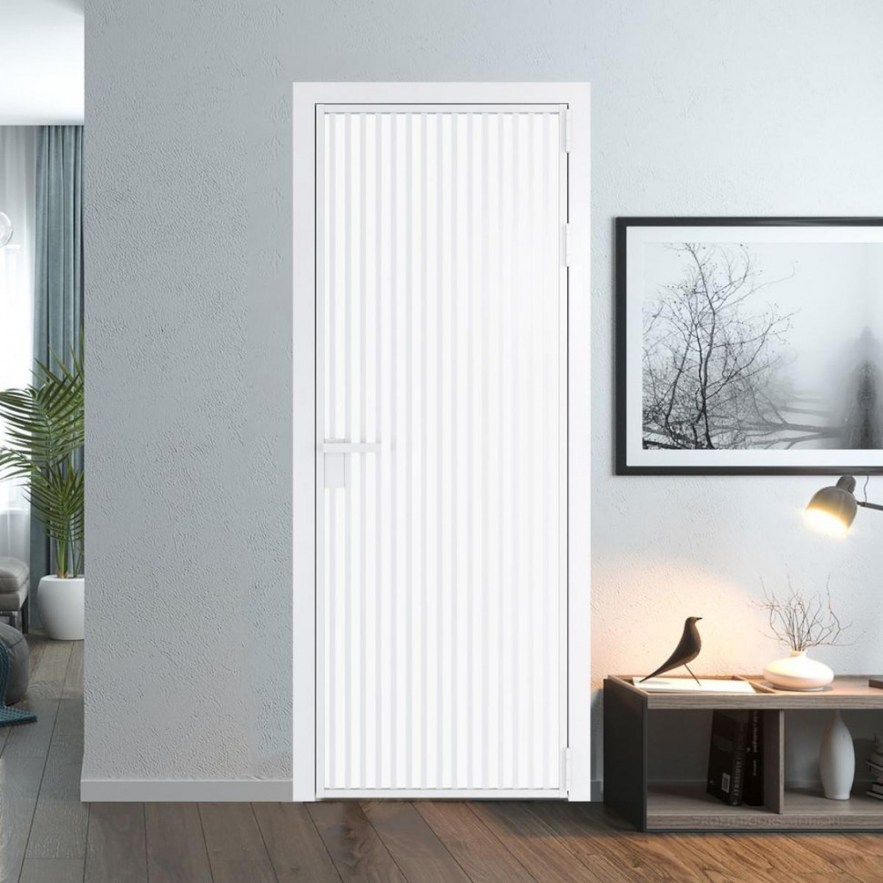 Межкомнатная дверь ProfilDoors 11 AG стекло Монохром белый просветленный триплекс цвет профиля Вайт