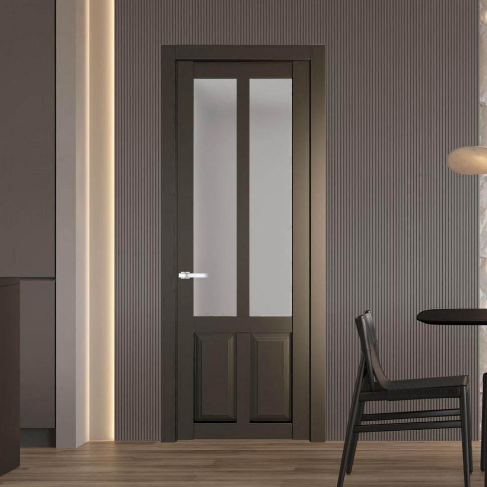 Межкомнатная дверь ProfilDoors 2.8.2 PD цвет Перламутр бронза вставка Матовое