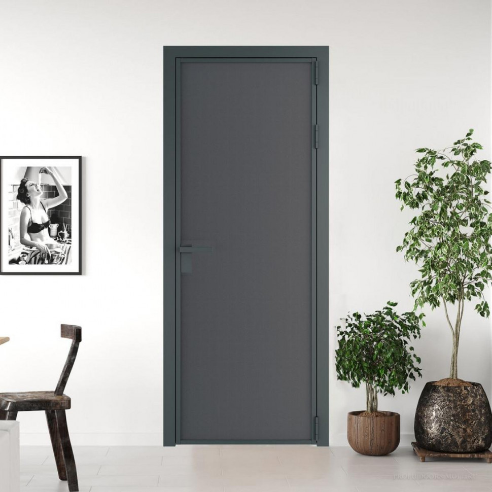 Межкомнатная дверь ProfilDoors 1 AP цвет Графит элегант профиль Серая ночь
