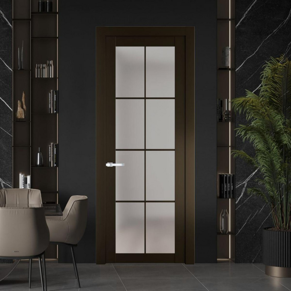 Межкомнатная дверь ProfilDoors 2.1.2 (р.8) PD цвет Перламутр бронза вставка Матовое