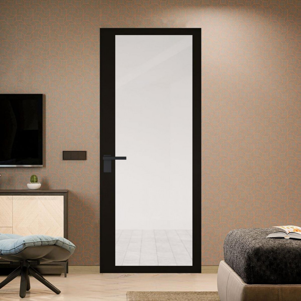 Межкомнатная дверь ProfilDoors 2 AGK цвет Планибель черный прокрас кромка Черный матовый