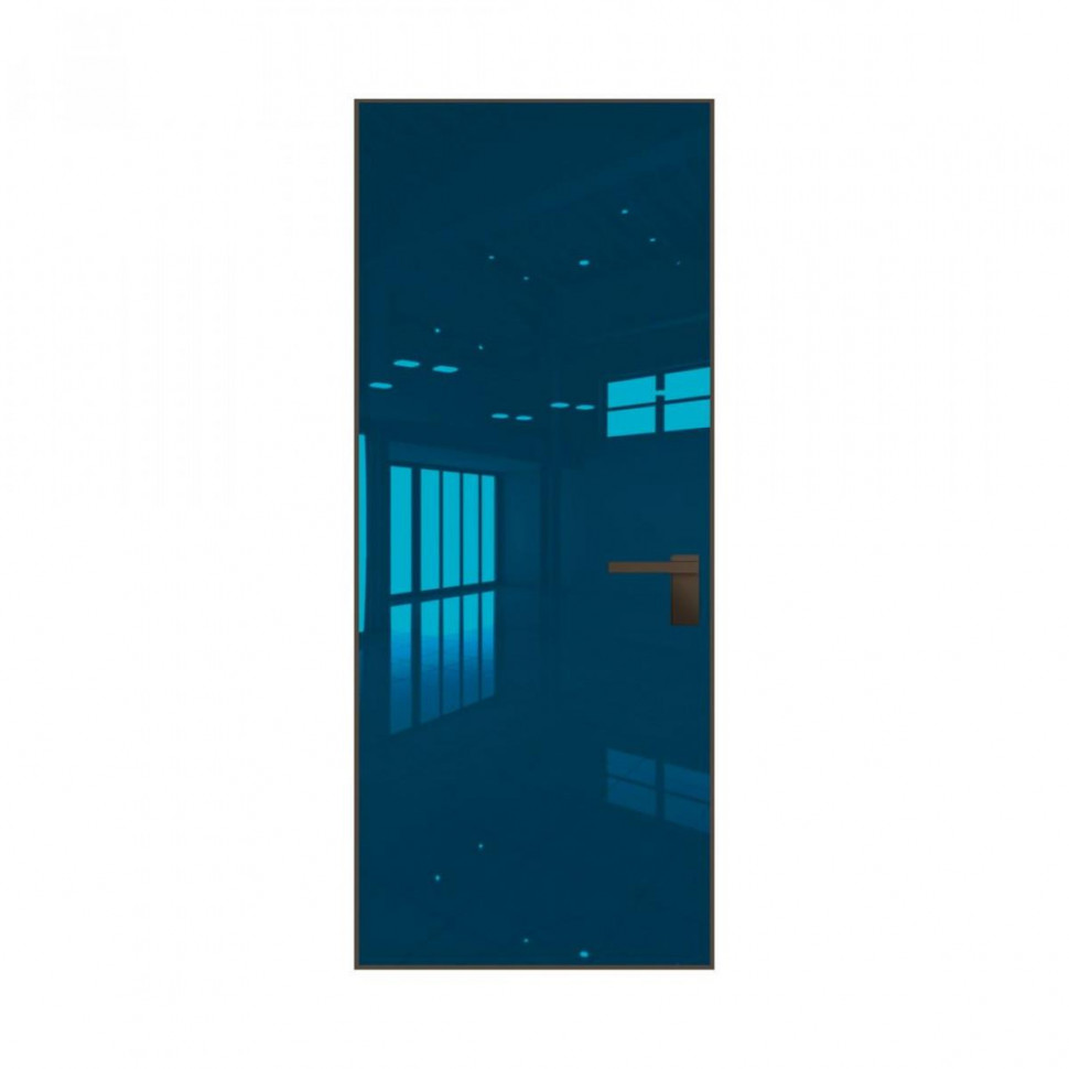 Межкомнатная дверь ProfilDoors 0M Зеркало Blue алюминиевая кромка Деорэ