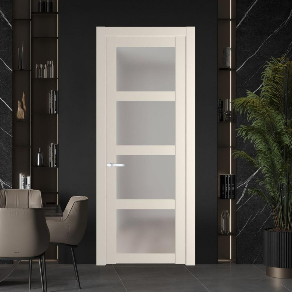 Межкомнатная дверь ProfilDoors 2.4.2 PD цвет Кремовая Магнолия вставка Матовое