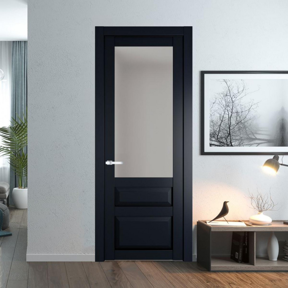 Межкомнатная дверь ProfilDoors 2.5.3 PD цвет Нэви Блу вставка Матовое