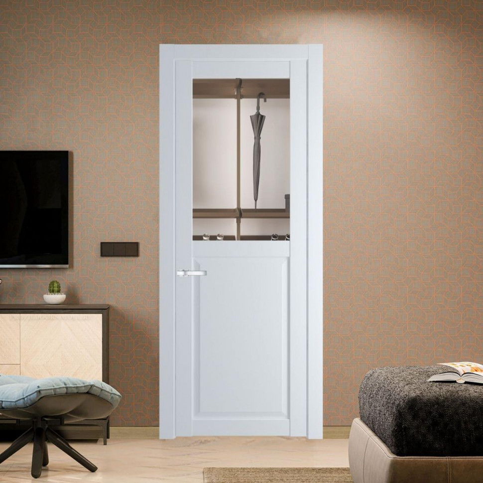 Межкомнатная дверь ProfilDoors 2.6.2 PD цвет Вайт вставка Прозрачное