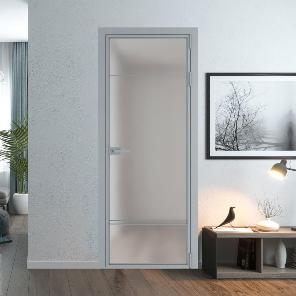 Межкомнатная дверь ProfilDoors 4 AX Матовое профиль Серебро