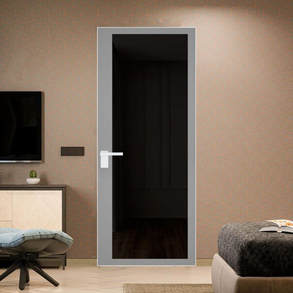 Межкомнатная дверь ProfilDoors 2 AGK цвет Планибель графит серый прокрас кромка Вайт