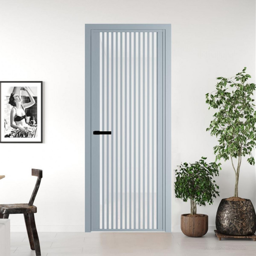 Межкомнатная дверь ProfilDoors 3 AGP Триплекс белый профиль Серебро