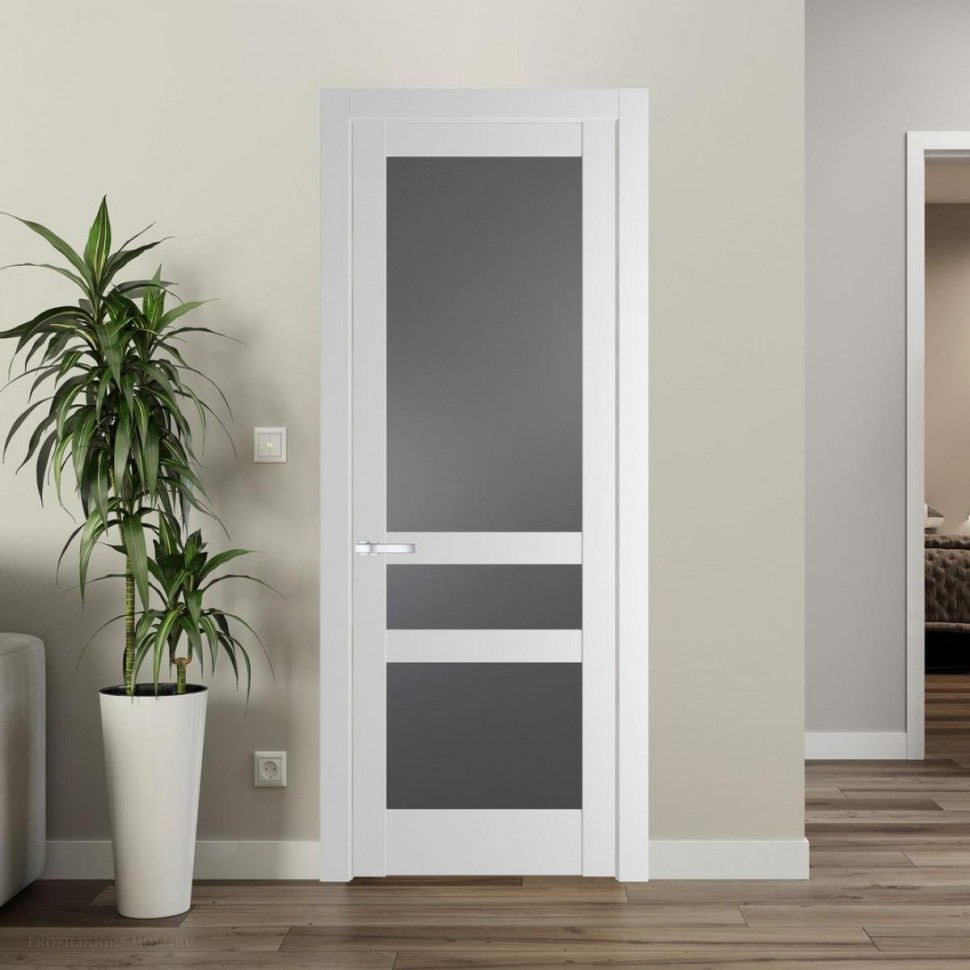 Межкомнатная дверь ProfilDoors 3.5.2 PD цвет Крем Вайт вставка Графит