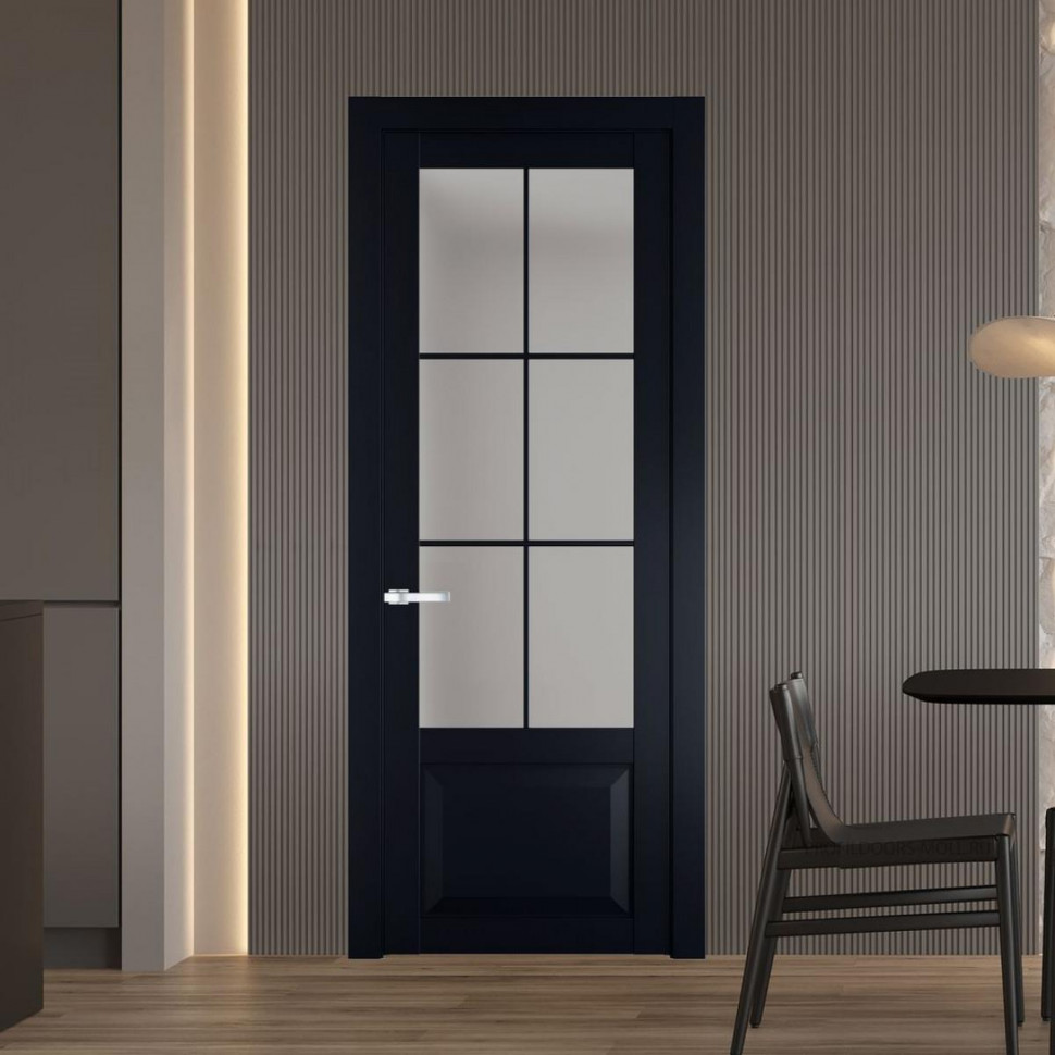 Межкомнатная дверь ProfilDoors 1.2.2 (р.6) PD цвет Нэви Блу вставка Матовое
