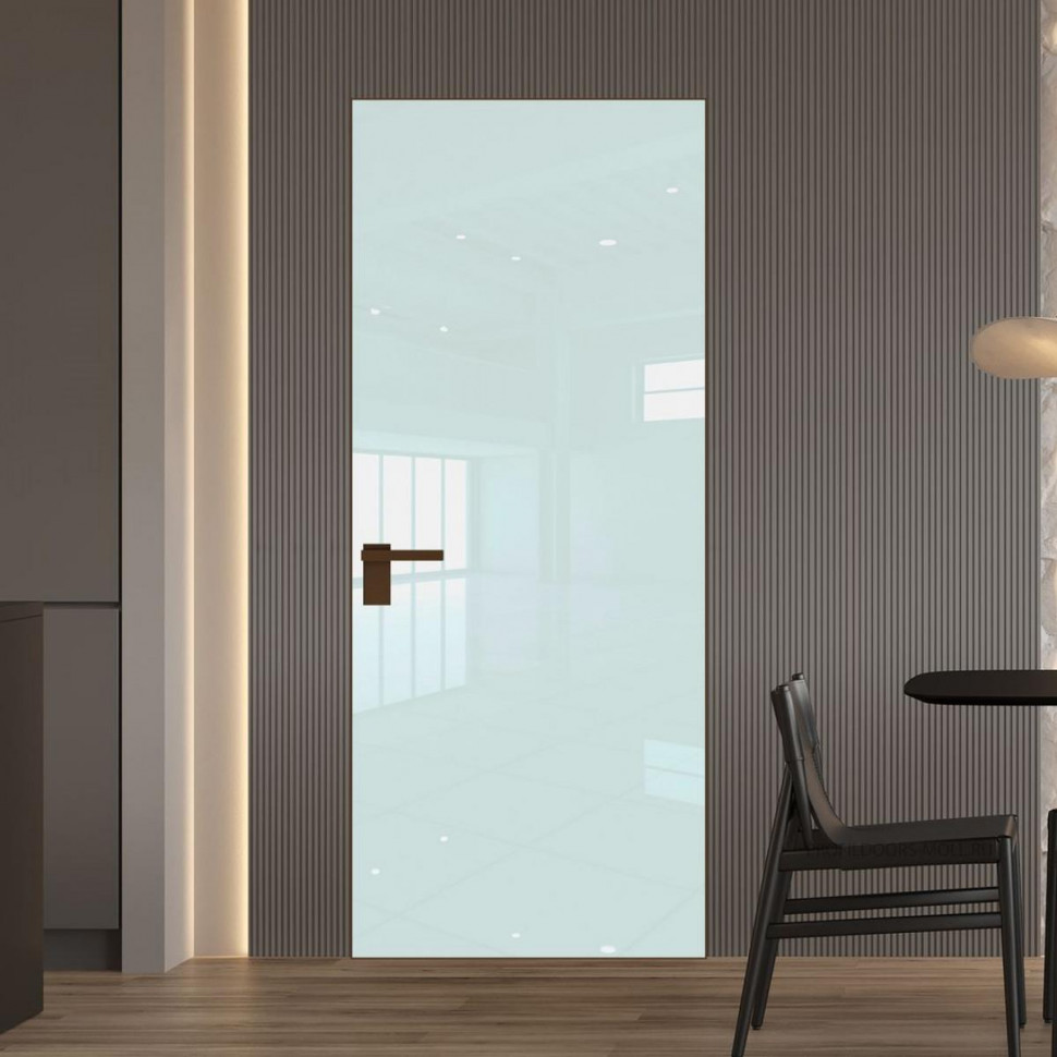 Межкомнатная дверь ProfilDoors 1 AGK цвет Lacobel Белый лак кромка Деорэ