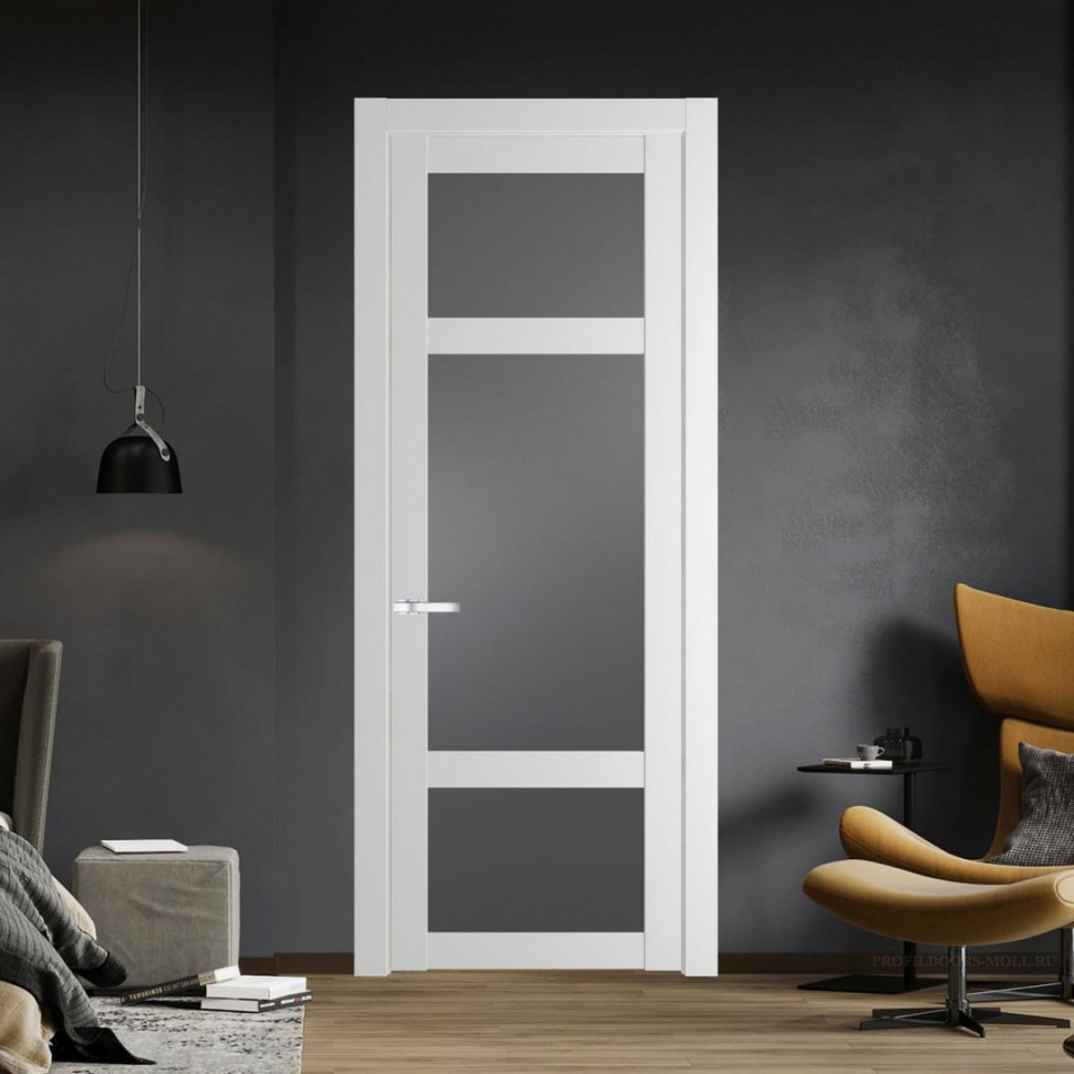 Межкомнатная дверь ProfilDoors 1.3.2 PD цвет Крем Вайт вставка Графит