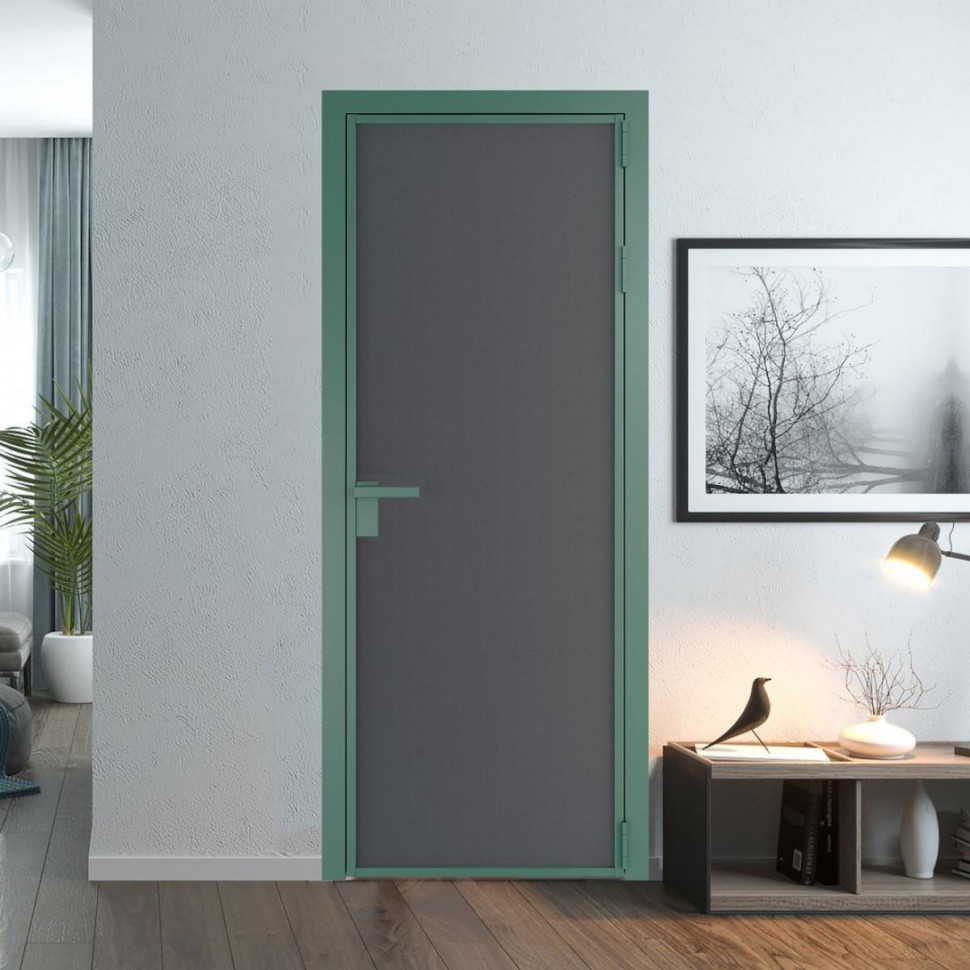 Межкомнатная дверь ProfilDoors 1 AP цвет Графит элегант профиль Зеленый воск