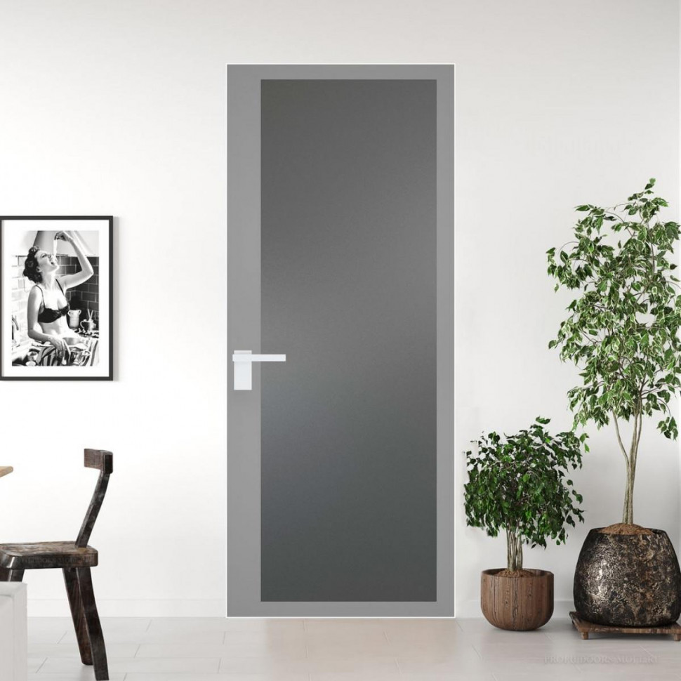 Межкомнатная дверь ProfilDoors 2 AGK цвет Мателюкс графит серый прокрас кромка Вайт