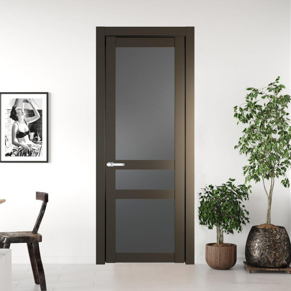 Межкомнатная дверь ProfilDoors 1.5.2 PD цвет Перламутр бронза вставка Графит