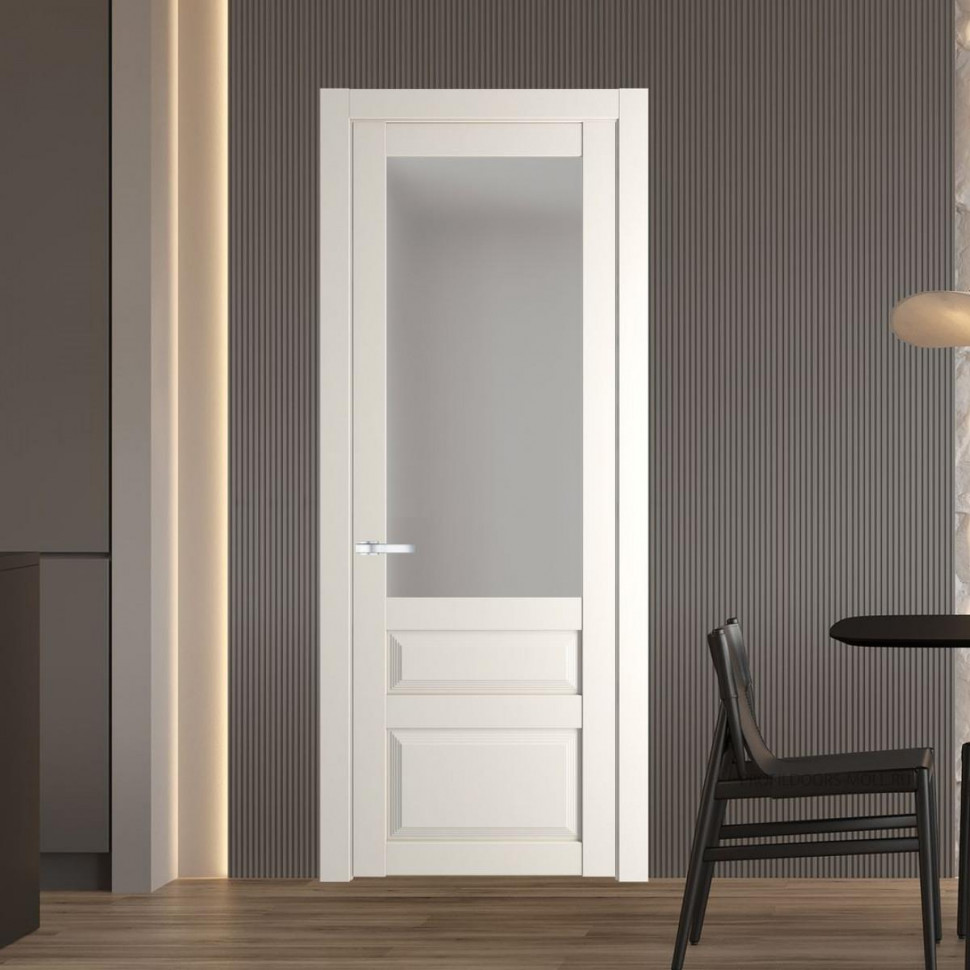 Межкомнатная дверь ProfilDoors 2.5.3 PD цвет Перламутр белый вставка Матовое