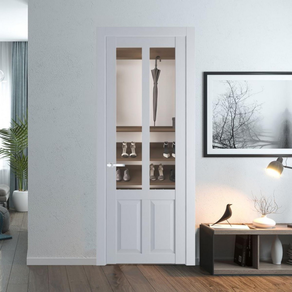 Межкомнатная дверь ProfilDoors 2.8.2 PD цвет Лайт Грей вставка Прозрачное