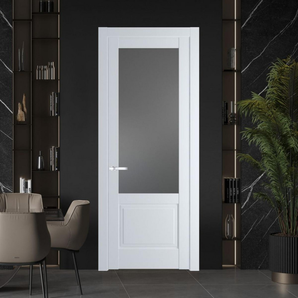 Межкомнатная дверь ProfilDoors 3.2.2 PD цвет Вайт вставка Графит