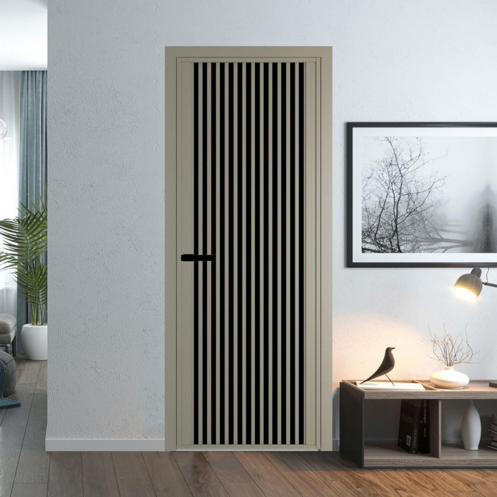 Межкомнатная дверь ProfilDoors 3 AGP Триплекс черный профиль Никель матовый