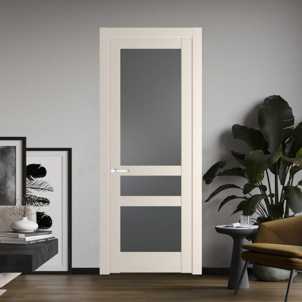 Межкомнатная дверь ProfilDoors 3.5.2 PD цвет Кремовая Магнолия вставка Графит