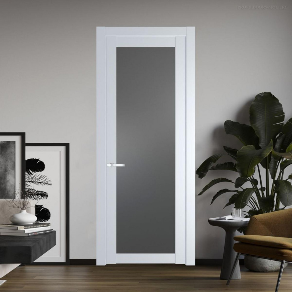 Межкомнатная дверь ProfilDoors 1.1.2 PD цвет Вайт вставка Графит