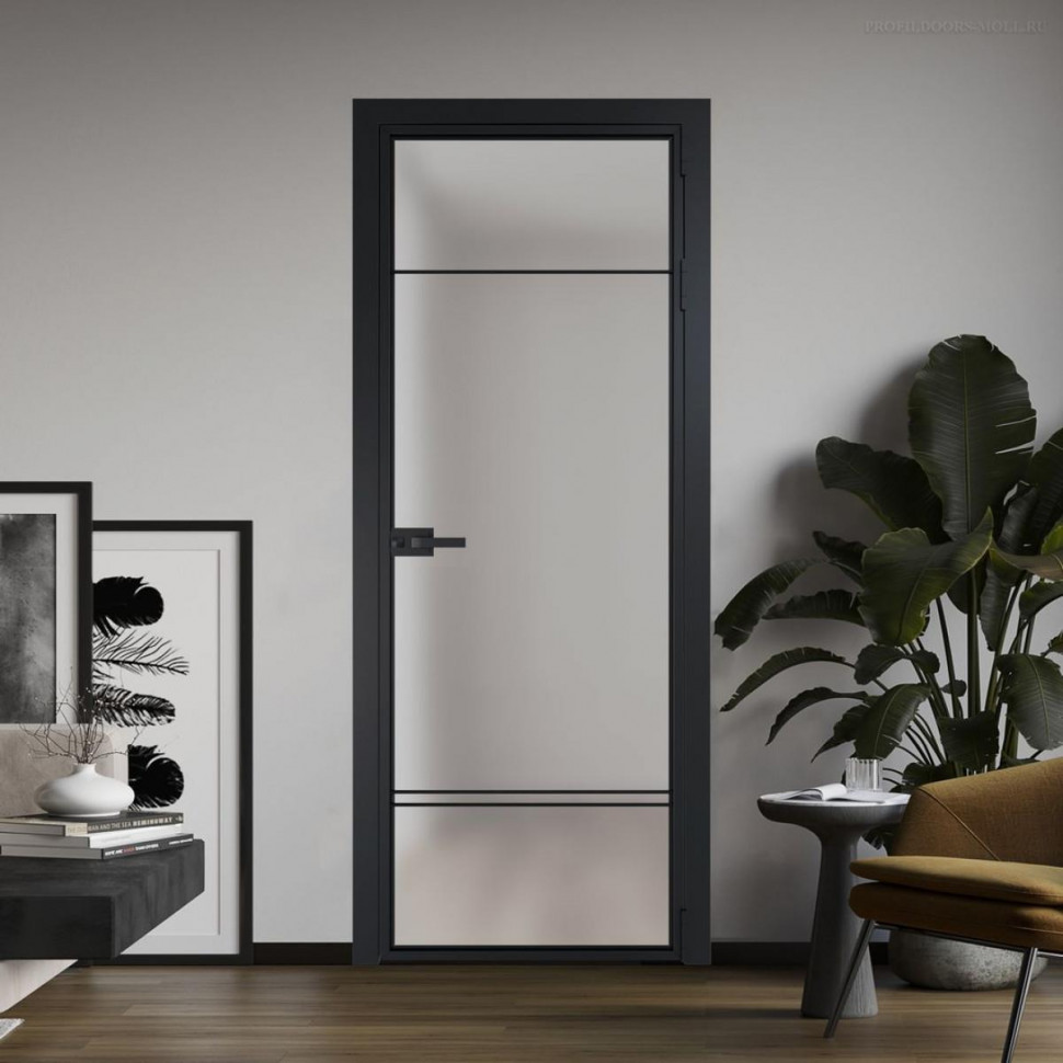 Межкомнатная дверь ProfilDoors 4 AX Матовое профиль Черный матовый