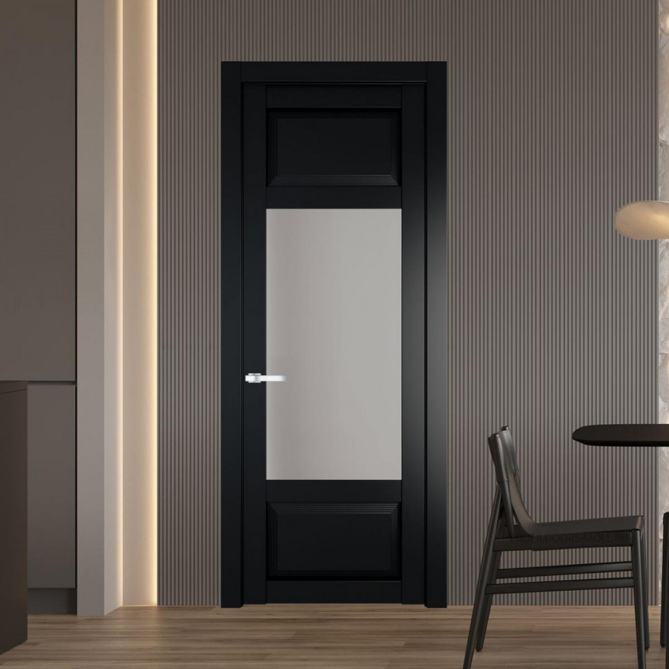 Межкомнатная дверь ProfilDoors 2.3.3 PD цвет Блэк вставка Матовое