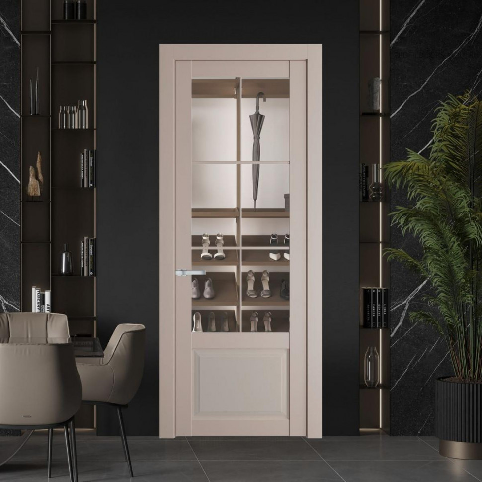 Межкомнатная дверь ProfilDoors 2.2.2 (р.6) PD цвет Сэнд вставка Прозрачное