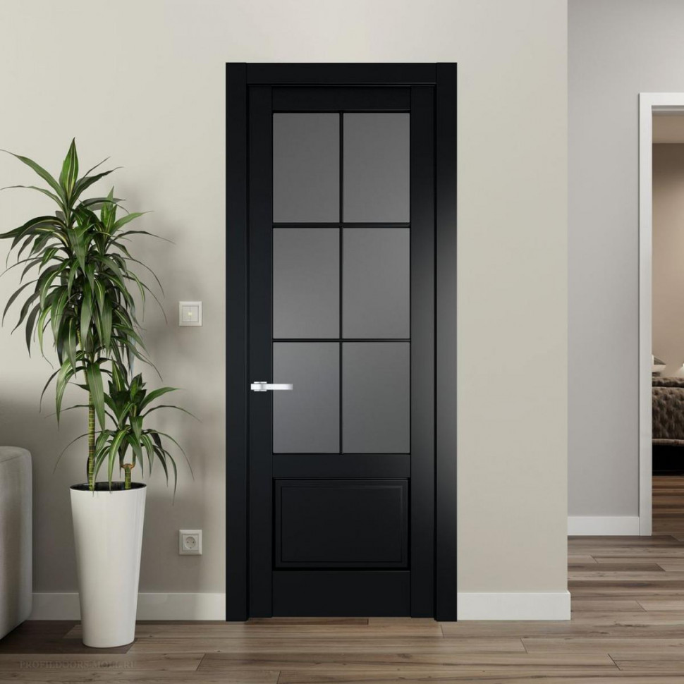 Межкомнатная дверь ProfilDoors 3.2.2 (р.6) PD цвет Блэк вставка Графит
