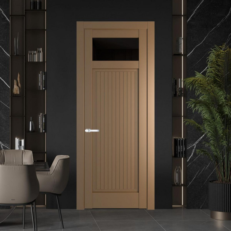 Межкомнатная дверь ProfilDoors 3.3.2PM Перламутр золото Черное тонированное
