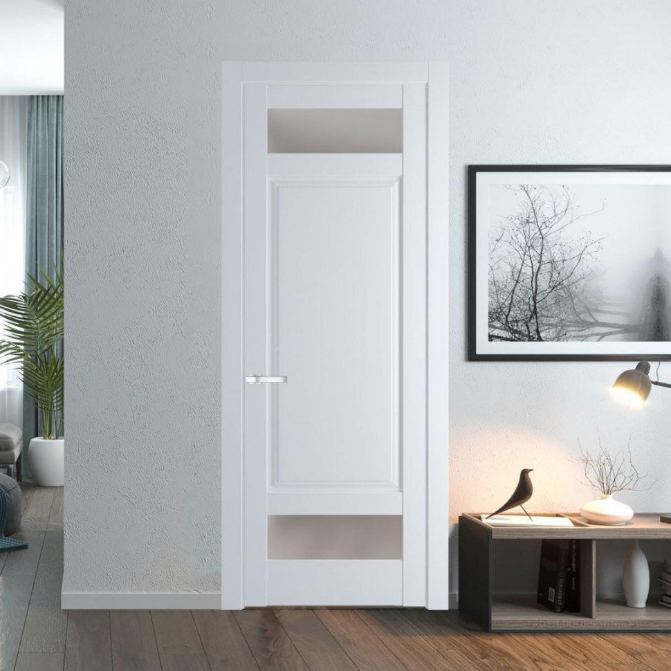 Межкомнатная дверь ProfilDoors 4.3.4 PD цвет Вайт вставка Матовое