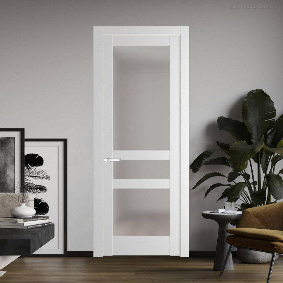 Межкомнатная дверь ProfilDoors 4.5.2 PD цвет Крем Вайт вставка Матовое
