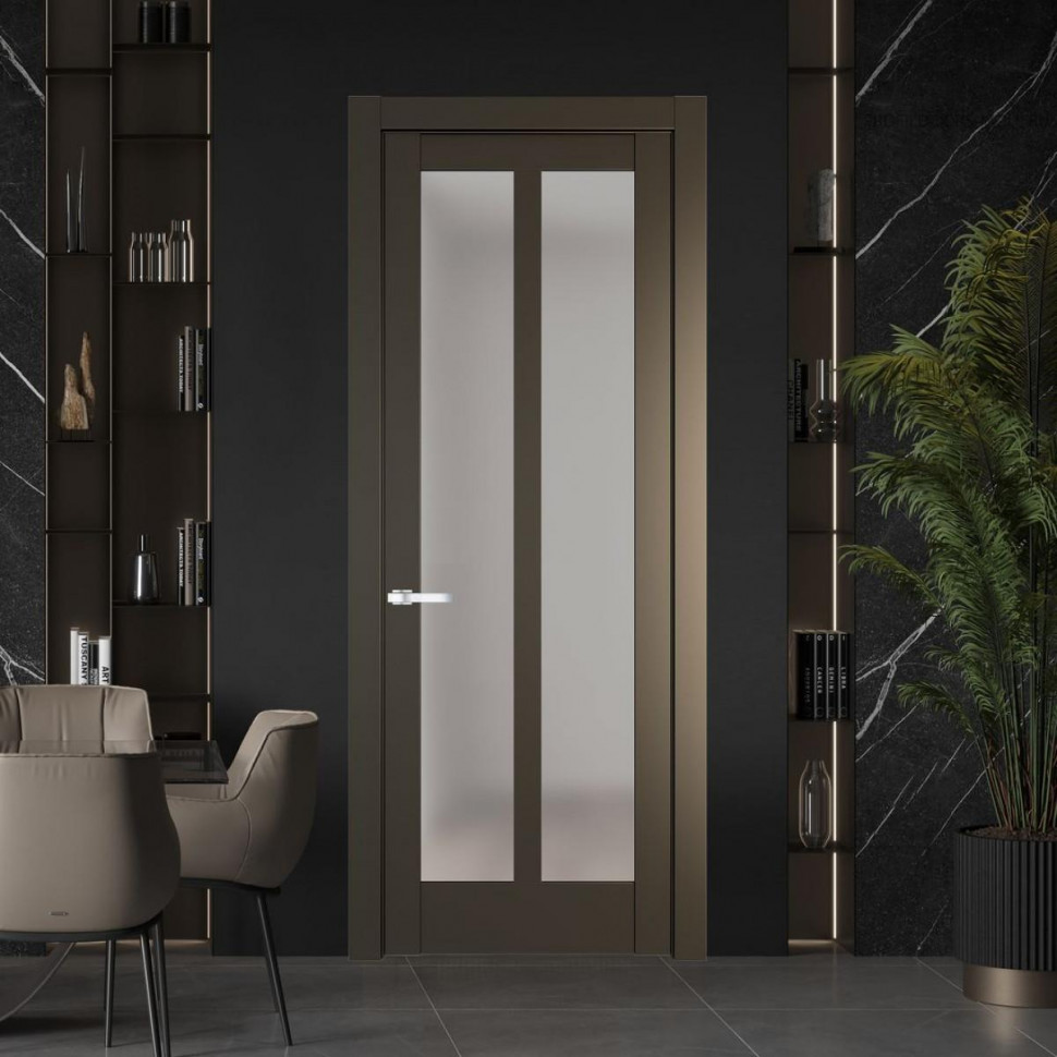 Межкомнатная дверь ProfilDoors 4.7.2 PD цвет Перламутр бронза вставка Матовое