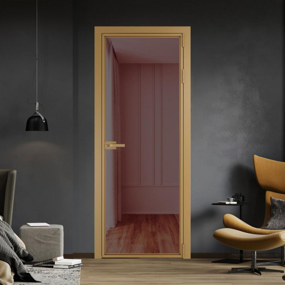 Межкомнатная дверь ProfilDoors 1 AX Золотистая бронза профиль Золото