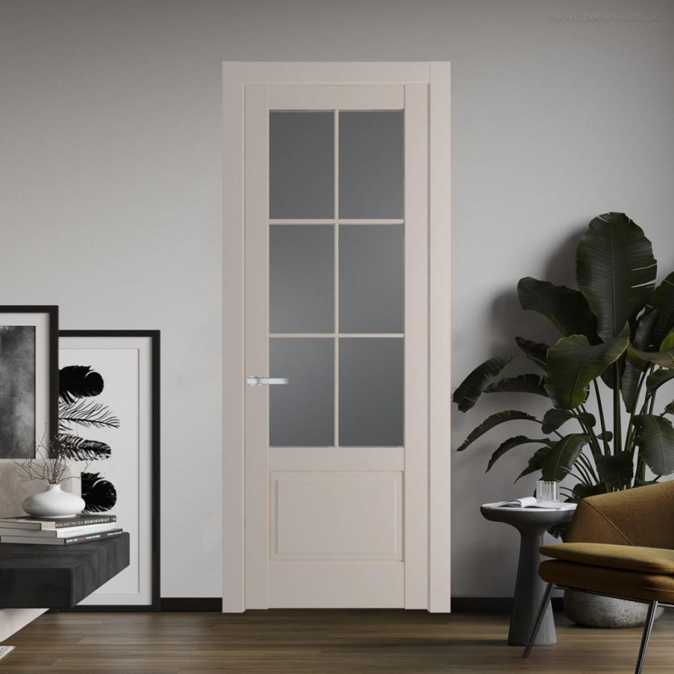 Межкомнатная дверь ProfilDoors 3.2.2 (р.6) PD цвет Сэнд вставка Графит