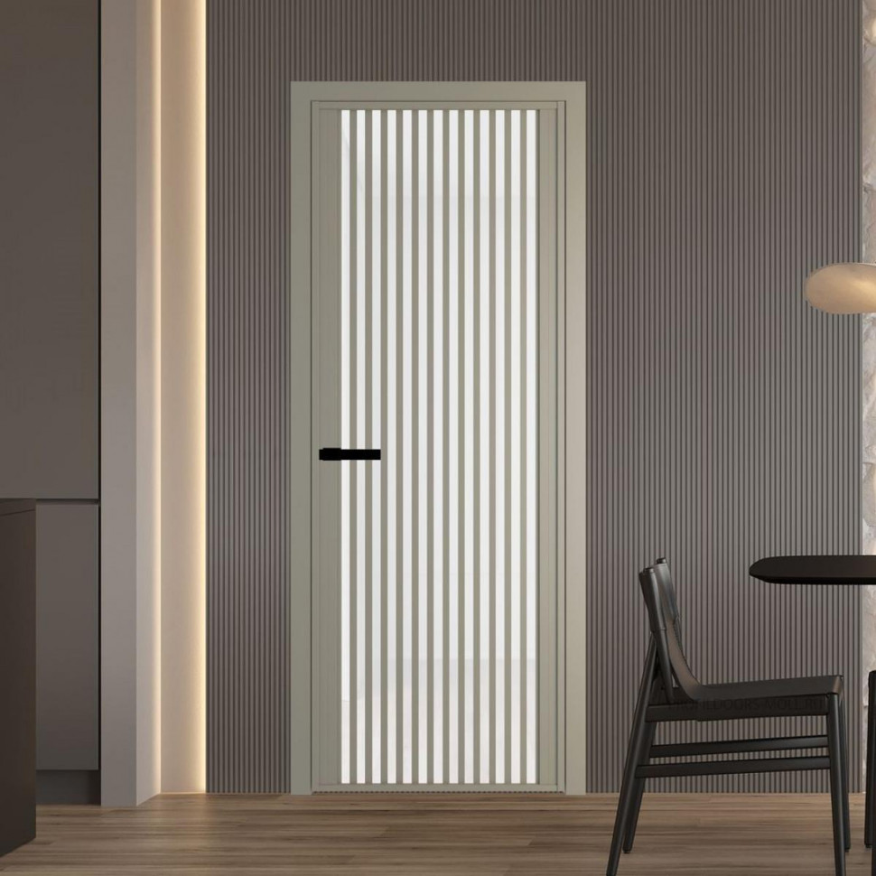 Межкомнатная дверь ProfilDoors 3 AGP Триплекс белый профиль Никель матовый