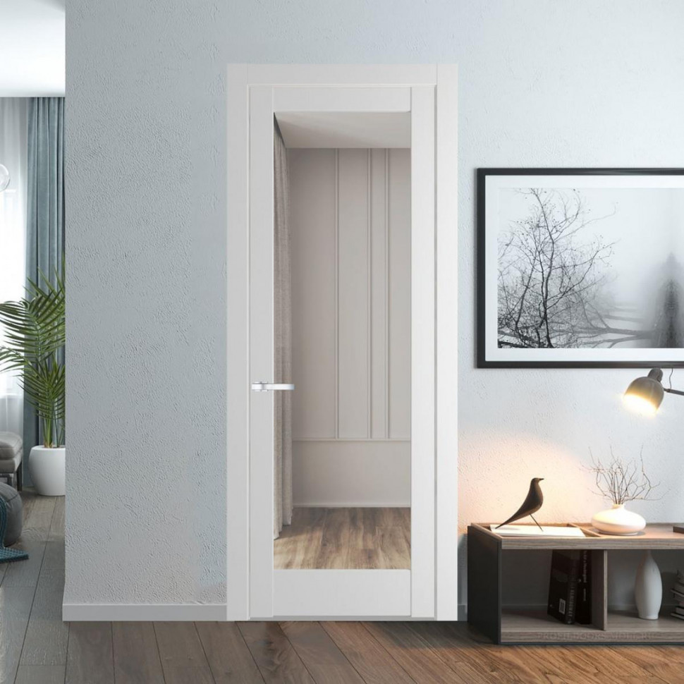 Межкомнатная дверь ProfilDoors 1.1.2PM Крем Вайт Прозрачное