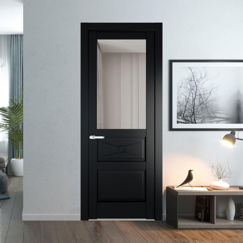 Межкомнатная дверь ProfilDoors 1.5.2PM Блэк Прозрачное