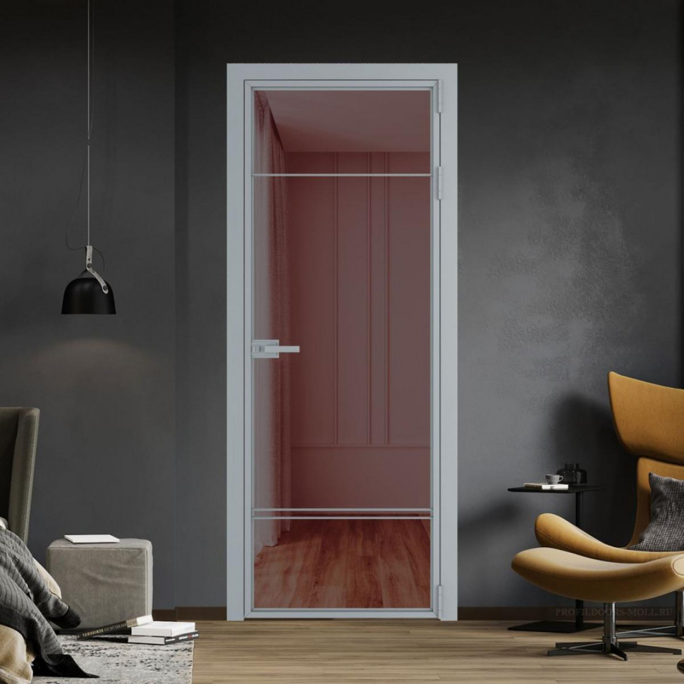 Межкомнатная дверь ProfilDoors 4 AX Золотистая бронза профиль Серебро