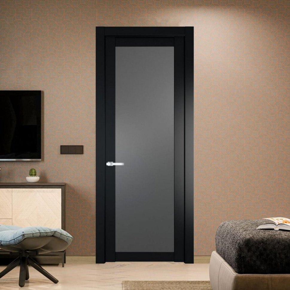 Межкомнатная дверь ProfilDoors 1.1.2 PD цвет Блэк вставка Графит