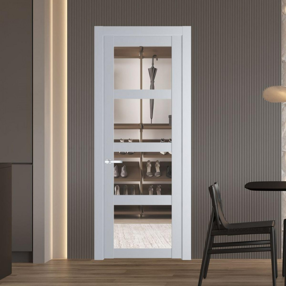 Межкомнатная дверь ProfilDoors 2.4.2 PD цвет Лайт Грей вставка Прозрачное